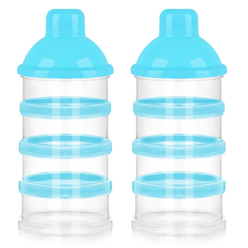 accmor Formula Dispenser On The Go, 4 Compartments Stackable Formula Container for Travel, Baby Milk Powder Kids Snack Container, BPA Free ﻿ - Image 1