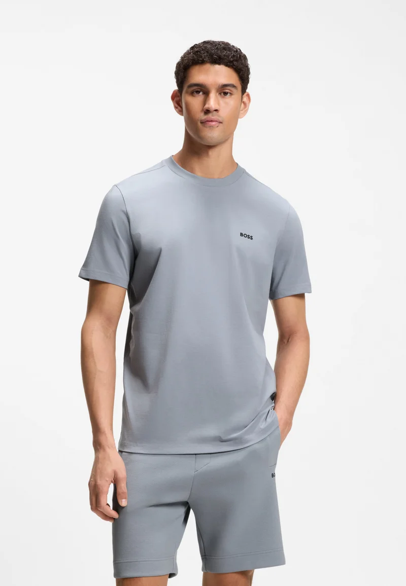 بوس Stretch-cotton T-shirt with logo detail