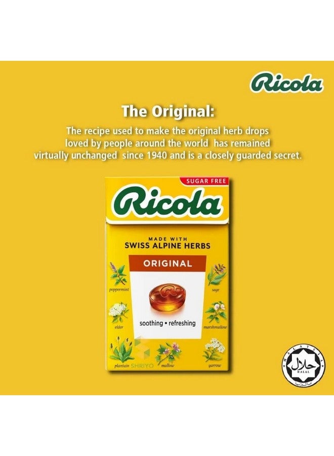 Ricola ريكولا سويسري خالي من السكر مع ستيفيا قطرات عشبية 45 جرام (عبوة من 10) - Image 2