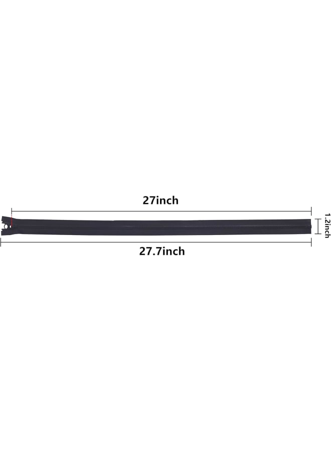 10Pcs 27inch Separating Jacket Zippers for Sewing Coats Jacket Sports Suits Zipper Black Molded Resin Zippers Bulk Sports Suits - Image 2