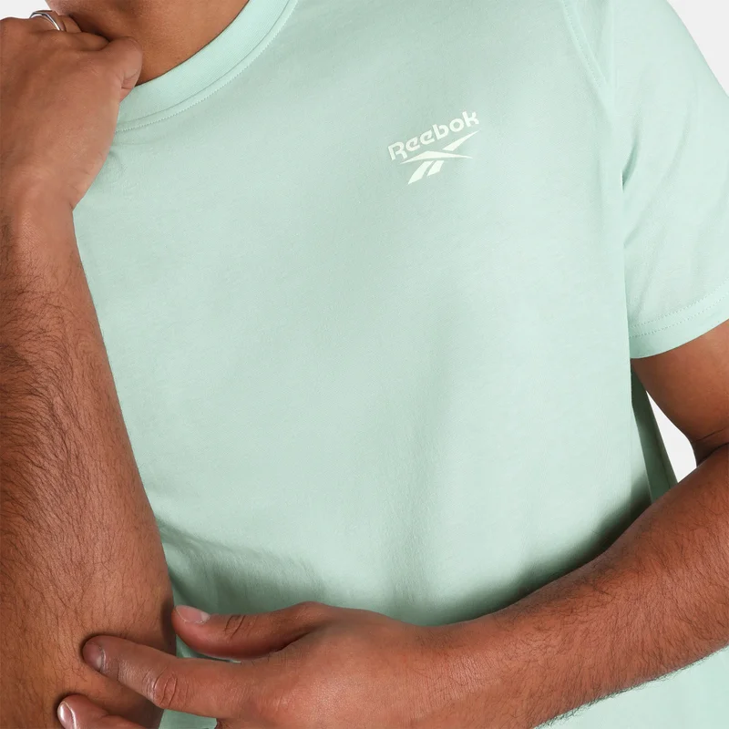 Reebok Tranquil Teal Reebok Cody Small Logo Crew Neck Short Sleeve Men's T-Shirt for Men | Best Price UAE