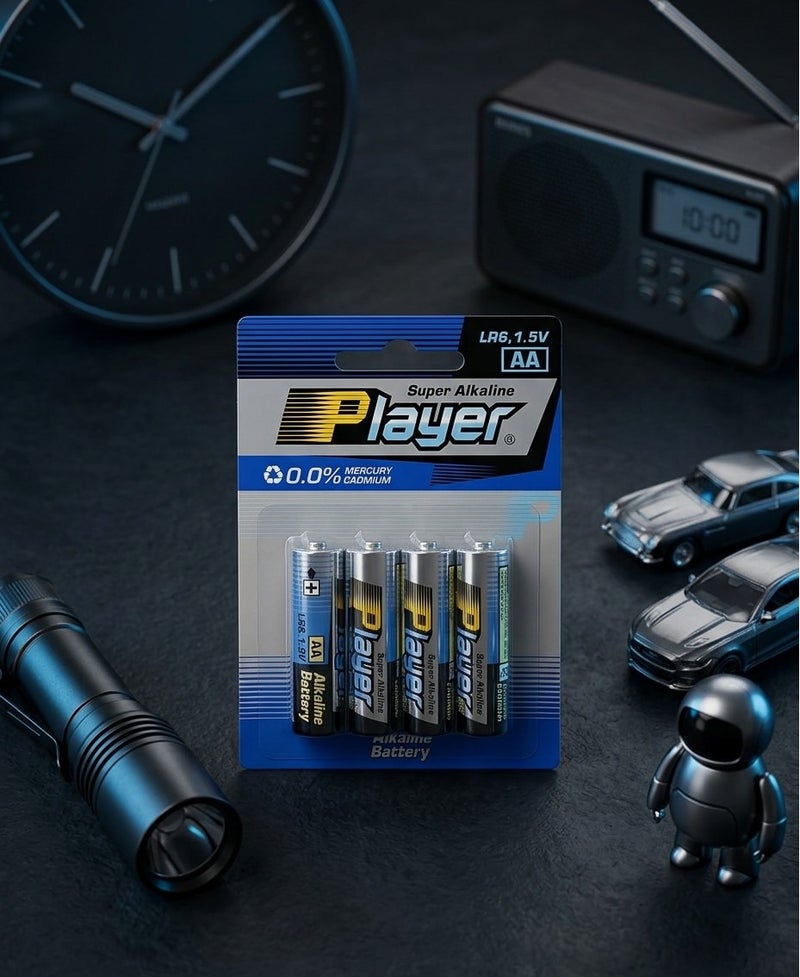Player 4 Pieces AA Super Alkaline Batteries - Image 4