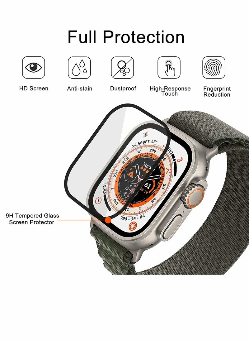 SYOSI Tempered Glass Screen Protector for Apple Watch Ultra 6 Pack Anti scratch screen protector Full Coverage Waterproof Bubble Free HD 9H Clear Film for Apple Watch Ultra Screen Protector Accessories - Image 2