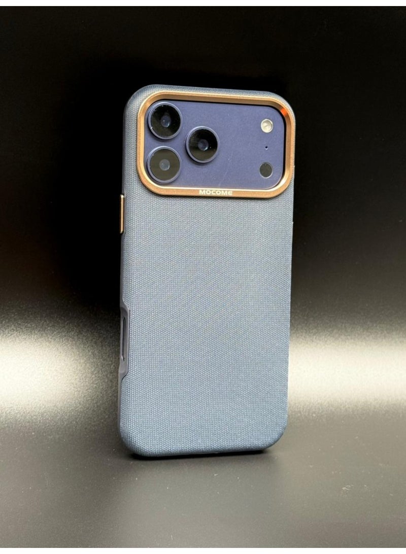 MOCOME Premium Woven Fiber Case with Metallic Camera Protection for iPhone 17 Pro Max - Image 1