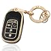 Aoocar TPU Key Fob Cover with Bling Ring Compatible with Honda Accord Civic HRV CRV Pilot Sport SI EX EXL Touring 2022 2023 2024 2025 2026 45 Button Black - Image 2