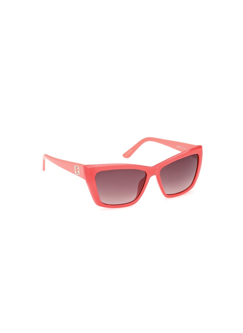 GUESS - Women's UV Protection Cat Eye Shape Plastic Sunglasses GU0009872F55 - Lens Size: 55 Mm - Shiny Pink - Image 1