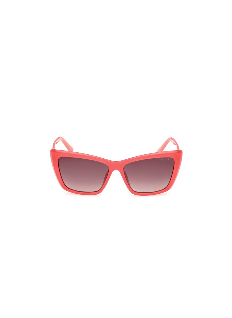 GUESS - Women's UV Protection Cat Eye Shape Plastic Sunglasses GU0009872F55 - Lens Size: 55 Mm - Shiny Pink - Image 1