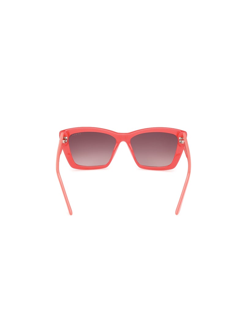 GUESS - Women's UV Protection Cat Eye Shape Plastic Sunglasses GU0009872F55 - Lens Size: 55 Mm - Shiny Pink - Image 1