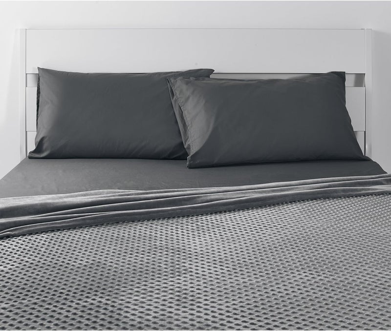 RelaxBlanket 60'x80' Duvet Cover for Weighted Blanket | Premium Super Soft Minky Dot | Dark Grey - Image 2