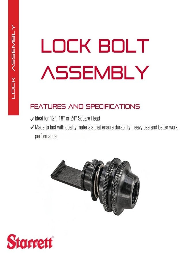 Starrett Lock Bolt Assembly with Square Heads - Secure Fit for 12", 18", 24" Square Heads, Durable Steel Construction, Easy Installation - PT99006 - Image 2