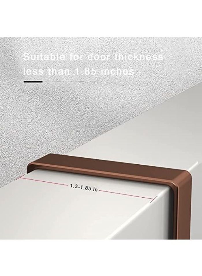 خطاف باب شماعة معدنية تعلق فوق الباب مع 7 خطافات لتعليق الملابس والفوط والمفاتيح (7 خطافات، اسود) - Image 3