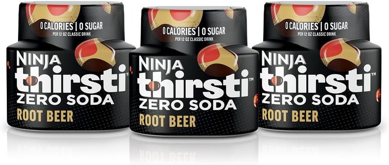 Ninja Thirsti Zero Soda Root Beer - Flavored Water Drops, 3 Pack, Zero Calories, Zero Sugar, Makes 17 Drinks - Image 1