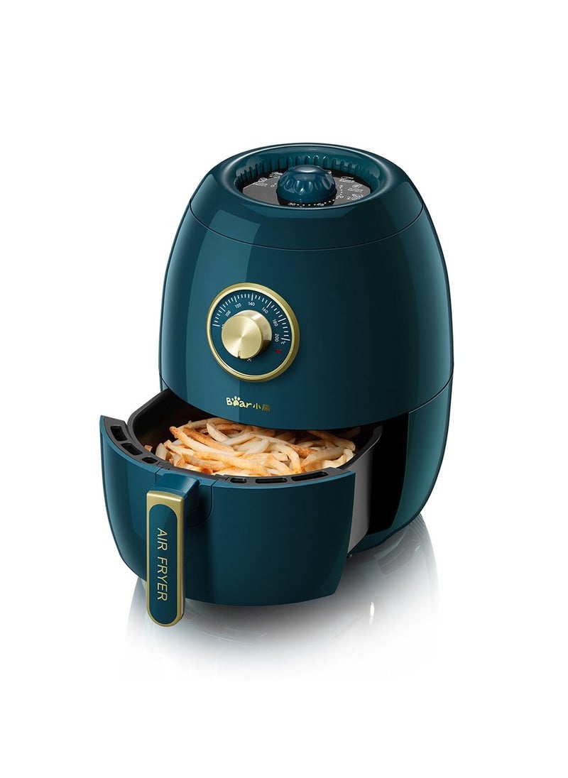 3.0L Electric Air Fryer 1350W Non-Stick Oil Free Cooker Auto Shut-Off Frying Machine With Adjustable Timer and Temperature - Green