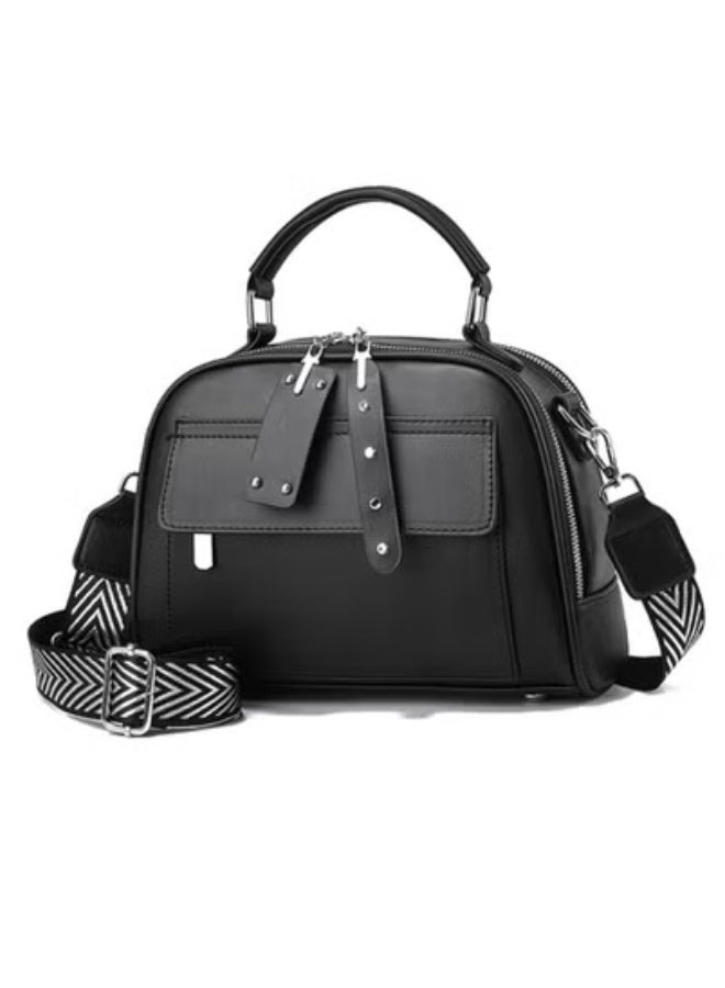Women's Bags Fashionable and Trendy Hand-held Shoulder Bags Trendy Shoulder Bags Worn Cross-body Daily Versatile Handbags Fashionable Simple Handbags Black  - Image 2