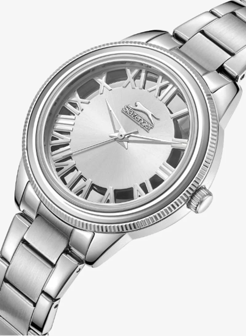 Slazenger Women's Analog Display Watch With Silver Metal Strap - SL.9.2339.3.01