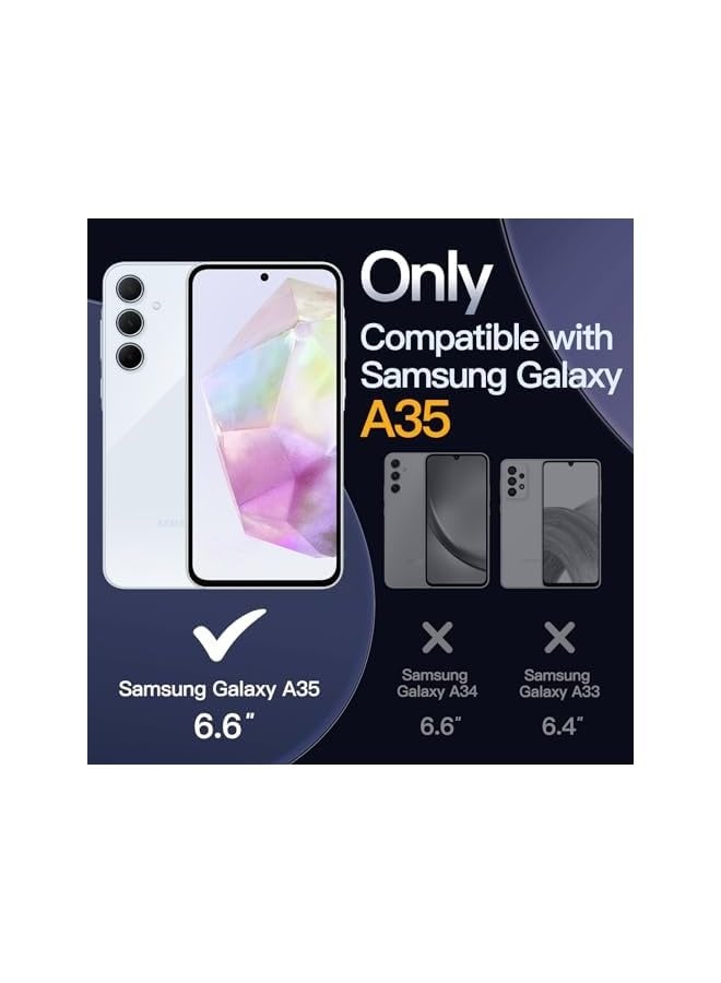 Jetech Case for Galaxy A35 5G, Non-Yellowing Shockproof Bumper Protective Phone Cover, Anti-Scratch Hard PC Back (Clear) - Image 2