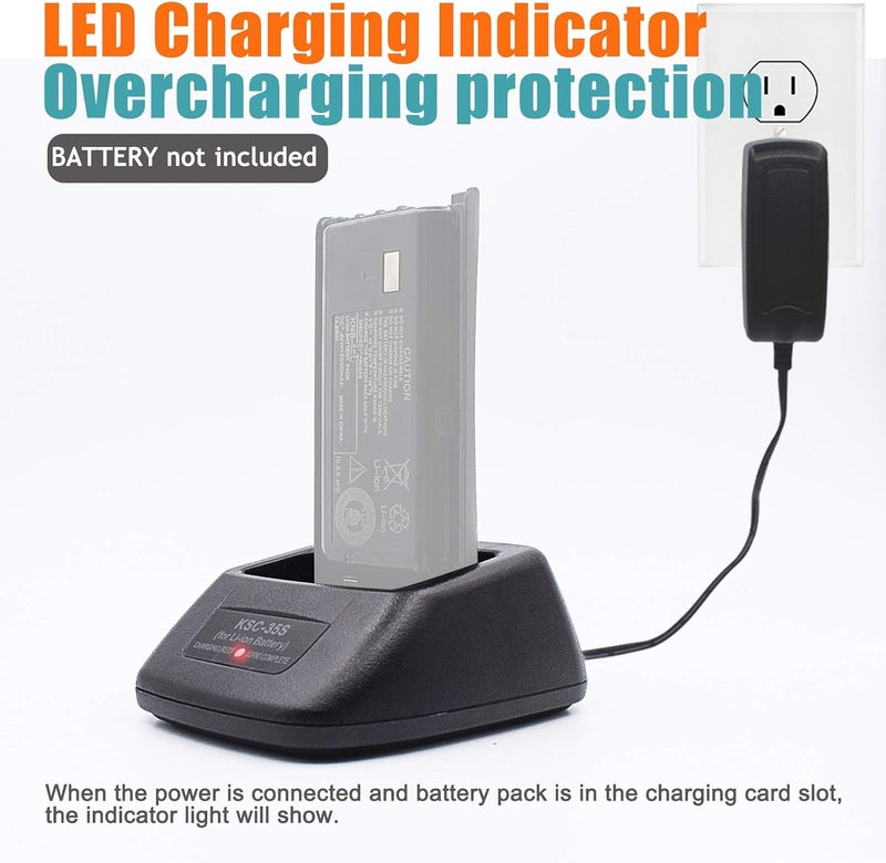 Accessoryway Replace KSC-35S Rapid Charger Compatible for Kenwood TK-3400 TK-2200LP TK-2300VP TK2400 TK-3200L TK-3302UK Radio Battery knb-45l knb-65l knb-63l - Image 4