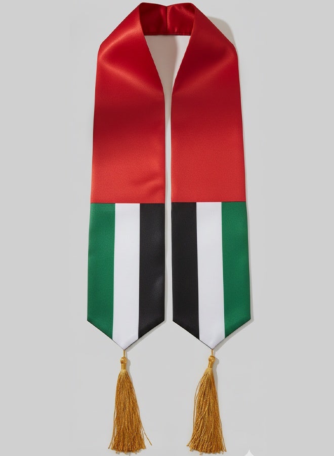 Eworld UAE National Day Flag Scarf – Patriotic Scarf for Men & Women | UAE Celebration Accessories - Image 3