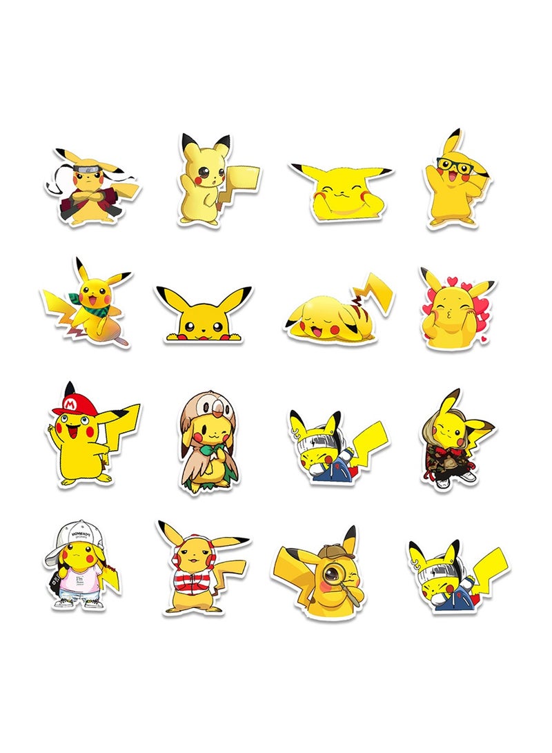 50-Piece Pikachu Stickers Waterproof Cartoon Yellow Stickers Graffiti Stickers - Image 3