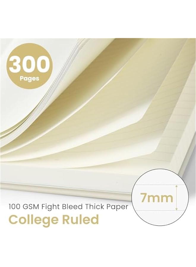 Arabest Lined Spiral Notebook Journal for Work, 300 s Thick B5 (7.1x10) College Ruled Journal for Women & Writing, Hardcover Notebook for Note Taking, Perfect for Office Home School Supplies, Grey Beige - Image 2