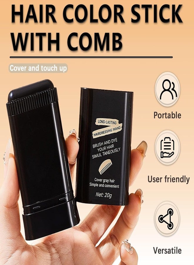 Keli Instant Hair Color Stick for Grey Coverage with Built-In Comb | Easy Root Touch Up Concealer, Waterproof & Sweatproof Temporary Hair Dye Stick for Men and Women (Natural Black, 20gm) - Image 2