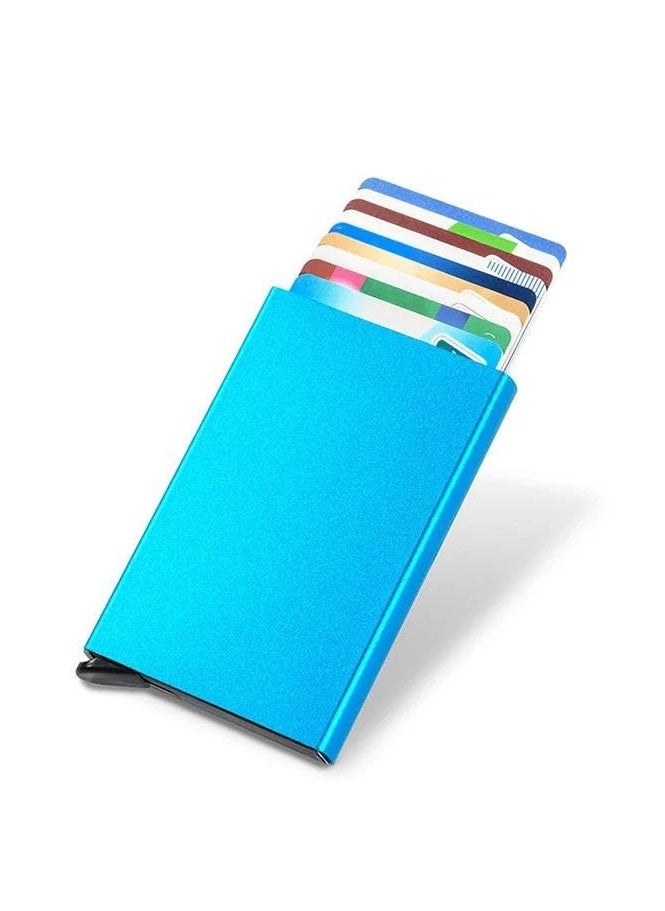 QSHOP Smart Wallet and Card Holder Stylish Metal Card Holder with Ball Eject Button, Small Durable Business Card Credit ID Wallet for Men Women Adults  - Image 1