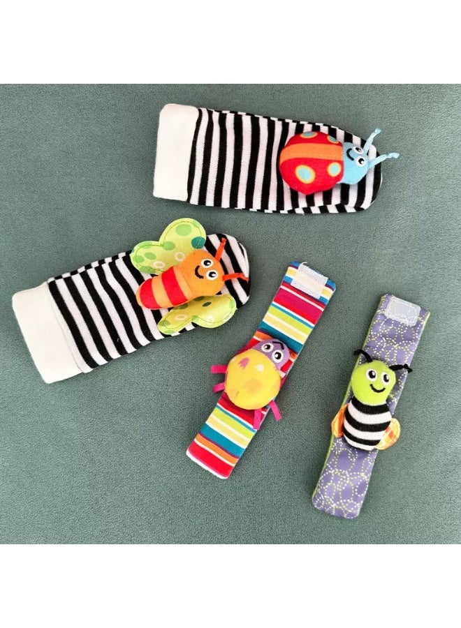 Daytoyz Infant Toys 0-6 Months, Newborn Baby Toys Rattle Socks | 4PCS Wrist Rattles Foot Finders Sock Set - Newborn/Babies Essentials Must Haves for 0-6-12 Months Gifts  - Image 4