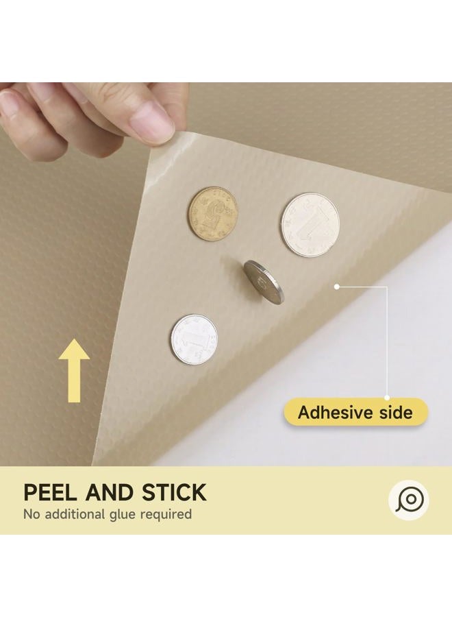 WochiTV Adhesive Shelf Liner 11.8 X 59 Inches Peel and Stick Kitchen Liner for Cabinets, Drawers Removable Protector Mat Waterproof Contact Covering for Dresser Pantry Countertops Shelves, Khaki - Image 4