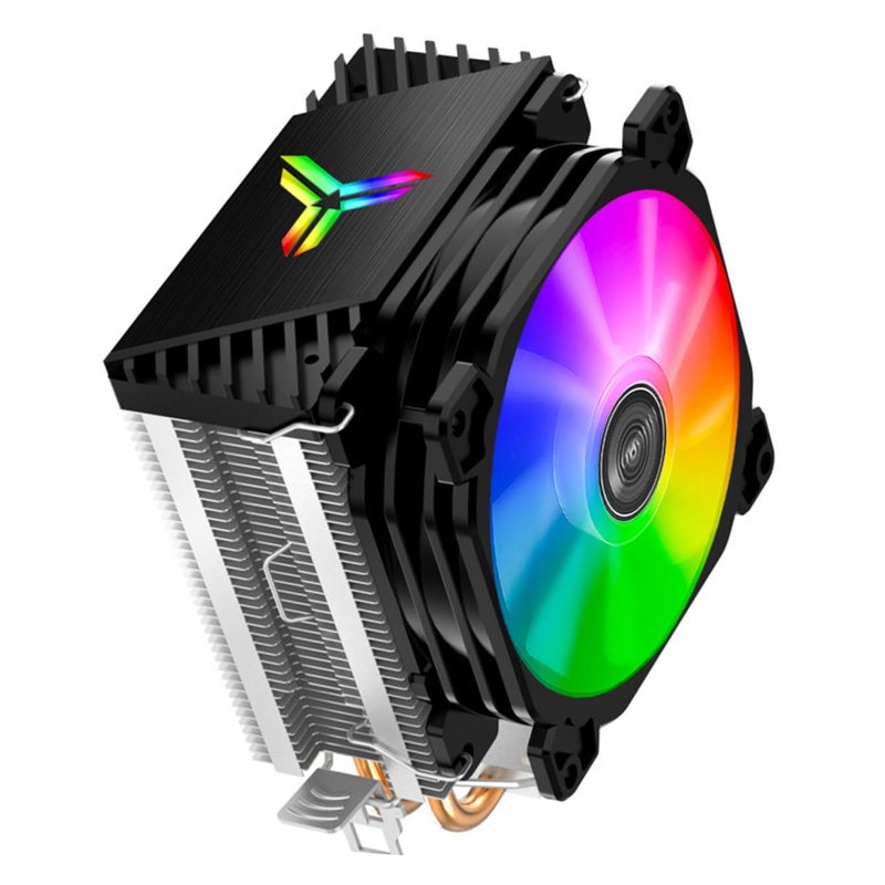 مروحة مبرد هواء ثنائي أنابيب الحرارة مع إضاءة RGB لمقبس LGA - Image 2