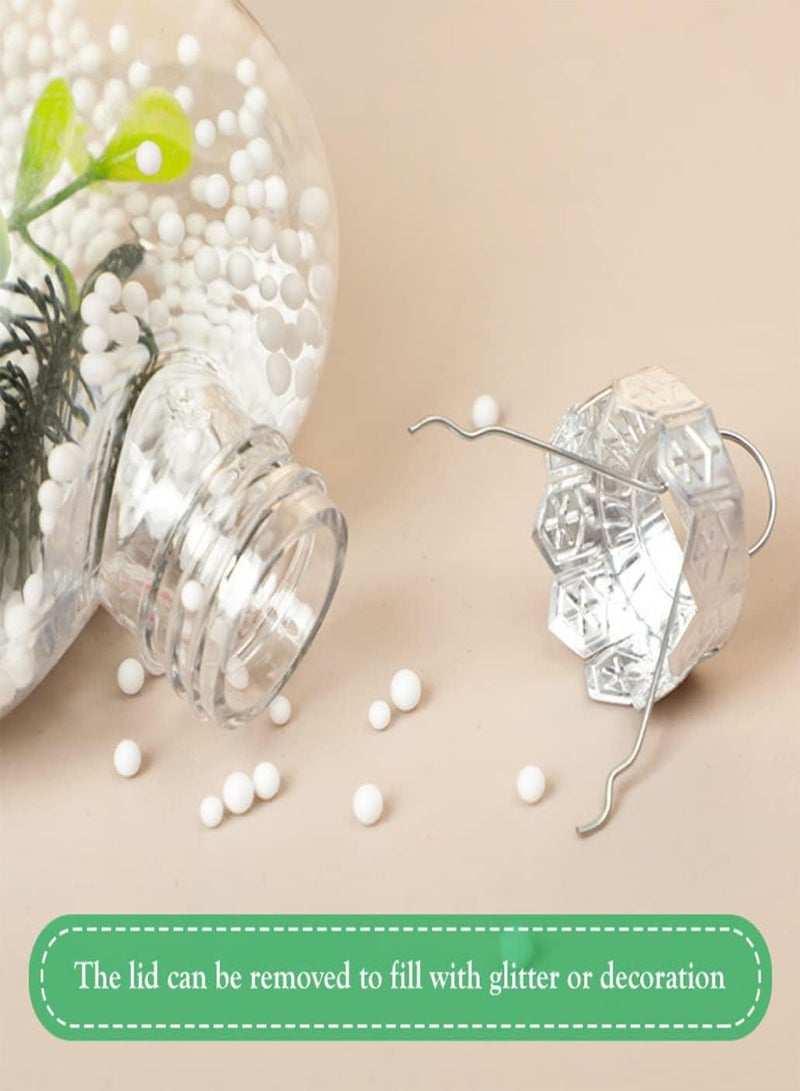 GGOOT Clear Glass Baubles Fillable Heart Shape Ornaments Christmas Tree Decorations 12pcs, Clear Glass Baubles, Christmas Glass Baubles, Heart Shape Baubles  - Image 2