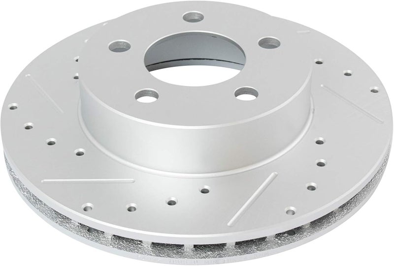 TRQ Front Performance Brake Rotors Set Vented Premium G-Coated Cross Drilled & Slotted Compatible with 1995-2001 Ford Explorer 1998-2003 Ranger 1998-2002 Mazda B4000 1998-2001 Mercury Mountaineer - Image 4