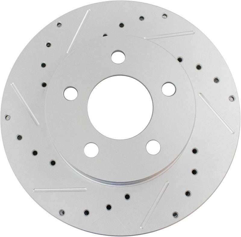 TRQ Front Performance Brake Rotors Set Vented Premium G-Coated Cross Drilled & Slotted Compatible with 1995-2001 Ford Explorer 1998-2003 Ranger 1998-2002 Mazda B4000 1998-2001 Mercury Mountaineer - Image 5