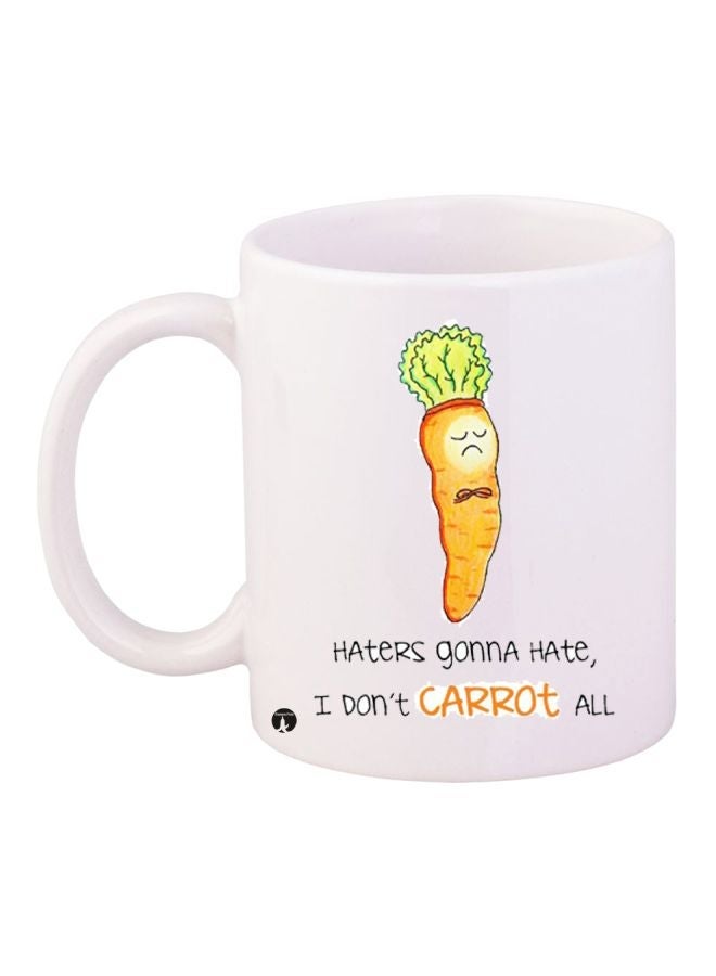 RYN I Don't Carrot All Printed Coffee Mug White/Orange/Black 11ounce