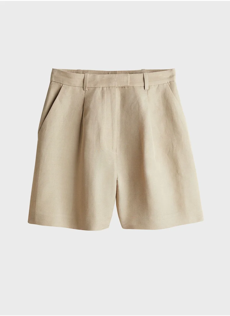 H&M Tiered High Waist Shorts