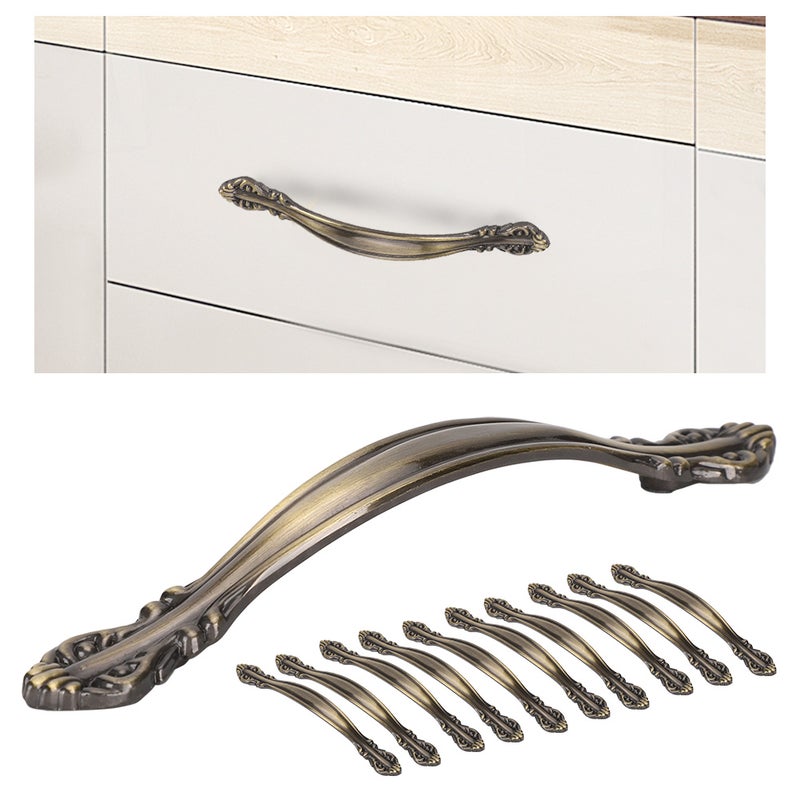 10 Sets Bronze Tone Handle Pull Cabinet Hardware for Dresser Drawer Wardrobe Home Office - Image 3