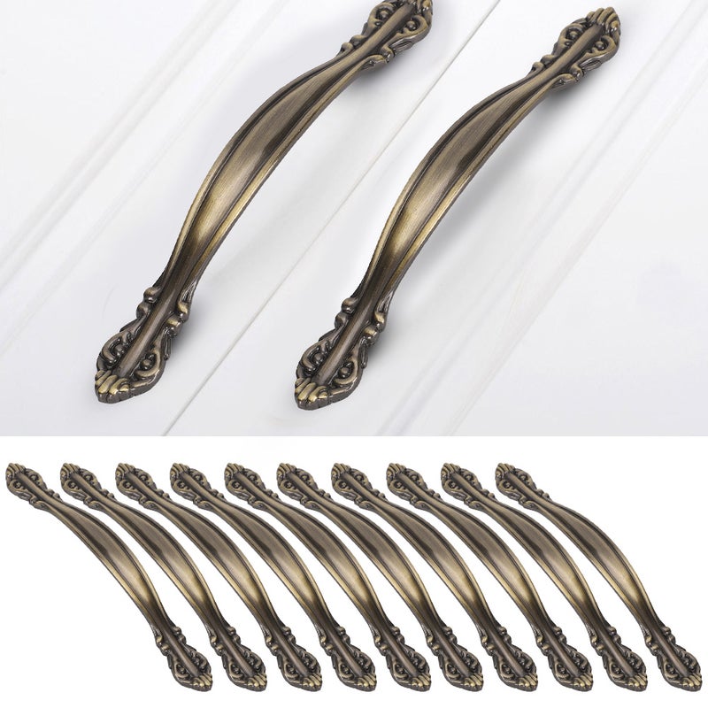10 Sets Bronze Tone Handle Pull Cabinet Hardware for Dresser Drawer Wardrobe Home Office - Image 2