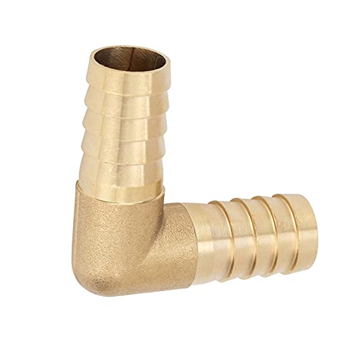 Yoebor Brass Hose Barb Fitting 3/8" Barbed x 3/8" Barbed 90 Degree Elbow Connector (Pack of 2） - Image 5