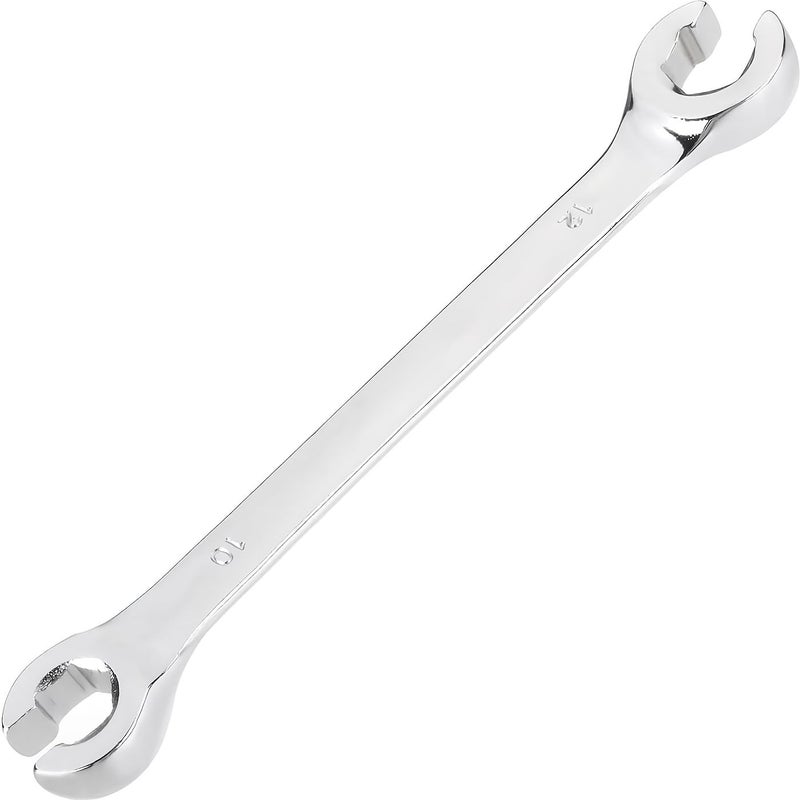 Polished Chrome Flare Nut Wrench 10x12mm for Brake Fuel AC Lines - Image 1