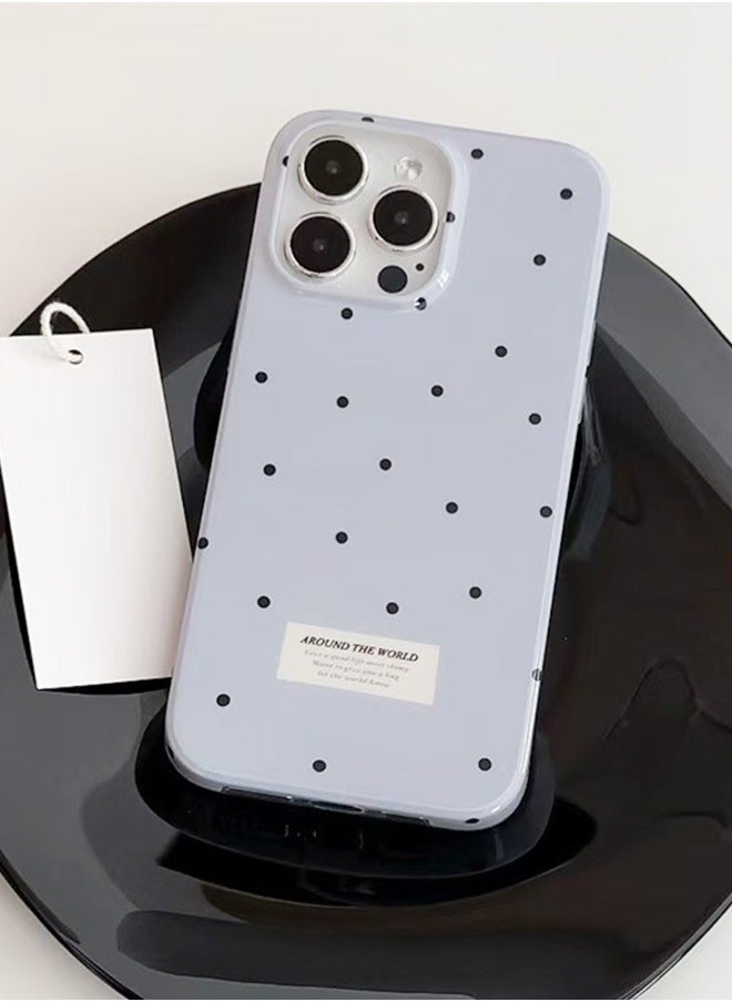 AZorb iPhone 15 Pro Max Lavender Color Dot Pattern Phone Cover Case 