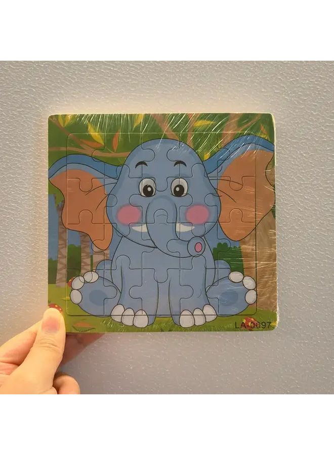 Elephant Wooden Jigsaw Puzzles 20pcs For Kids To Enhance Attention And Develop Patience - Image 1
