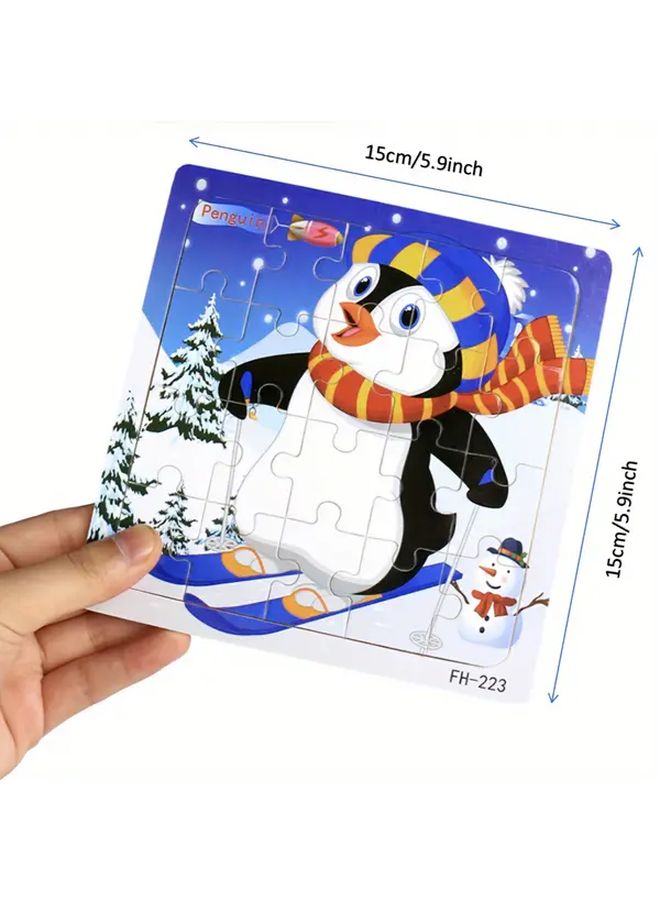 Elephant Wooden Jigsaw Puzzles 20pcs For Kids To Enhance Attention And Develop Patience - Image 4