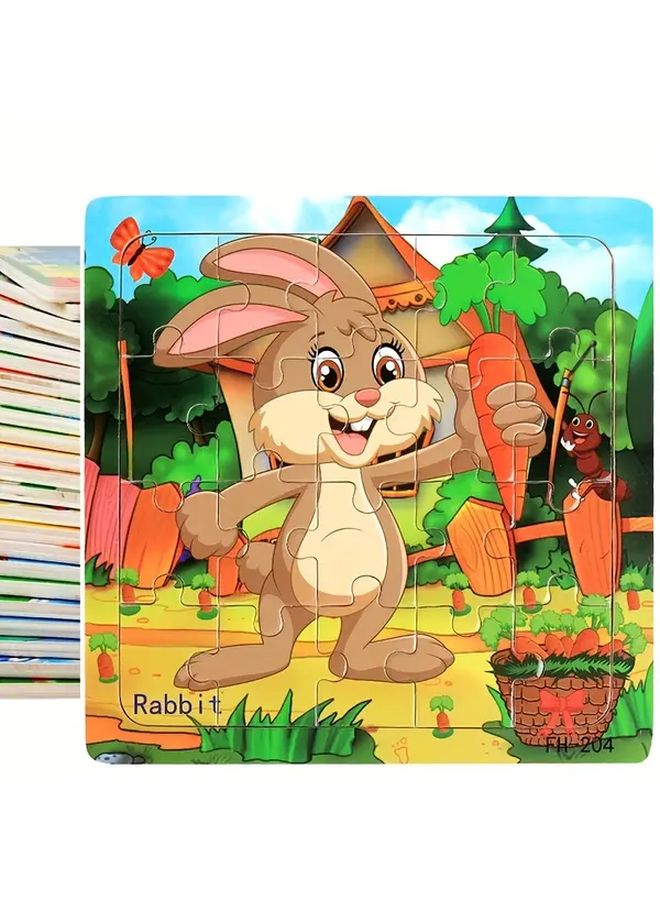Elephant Wooden Jigsaw Puzzles 20pcs For Kids To Enhance Attention And Develop Patience - Image 5