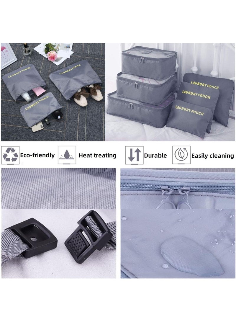 eWINNER 6 Pcs/2 Set total of 12 PCS Travel Storage Bag Set Multi-functional Clothing Sorting Packages Travel Packing Organizor Luggage Organizer Pouch - Image 2