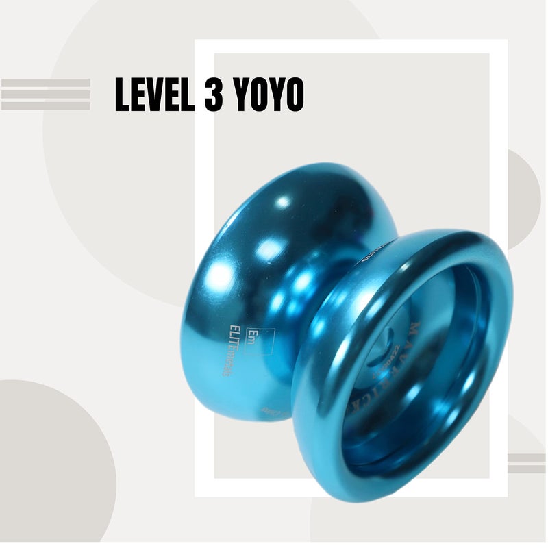 Yomega Maverick - Professional Aluminum Metal Yoyo for Kids and Beginners with C Size Ball Bearing for Advanced yo yo Tricks and Responsive Return + Extra 2 Strings & 3 Month Warranty (Blue) Blue - Image 2