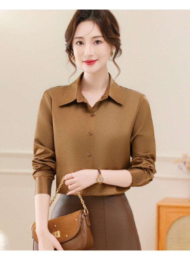 Hengyuanxiang Must-Have Inner Layer For Outerwearcollared Women'S Commuting Base Shirt - Image 1