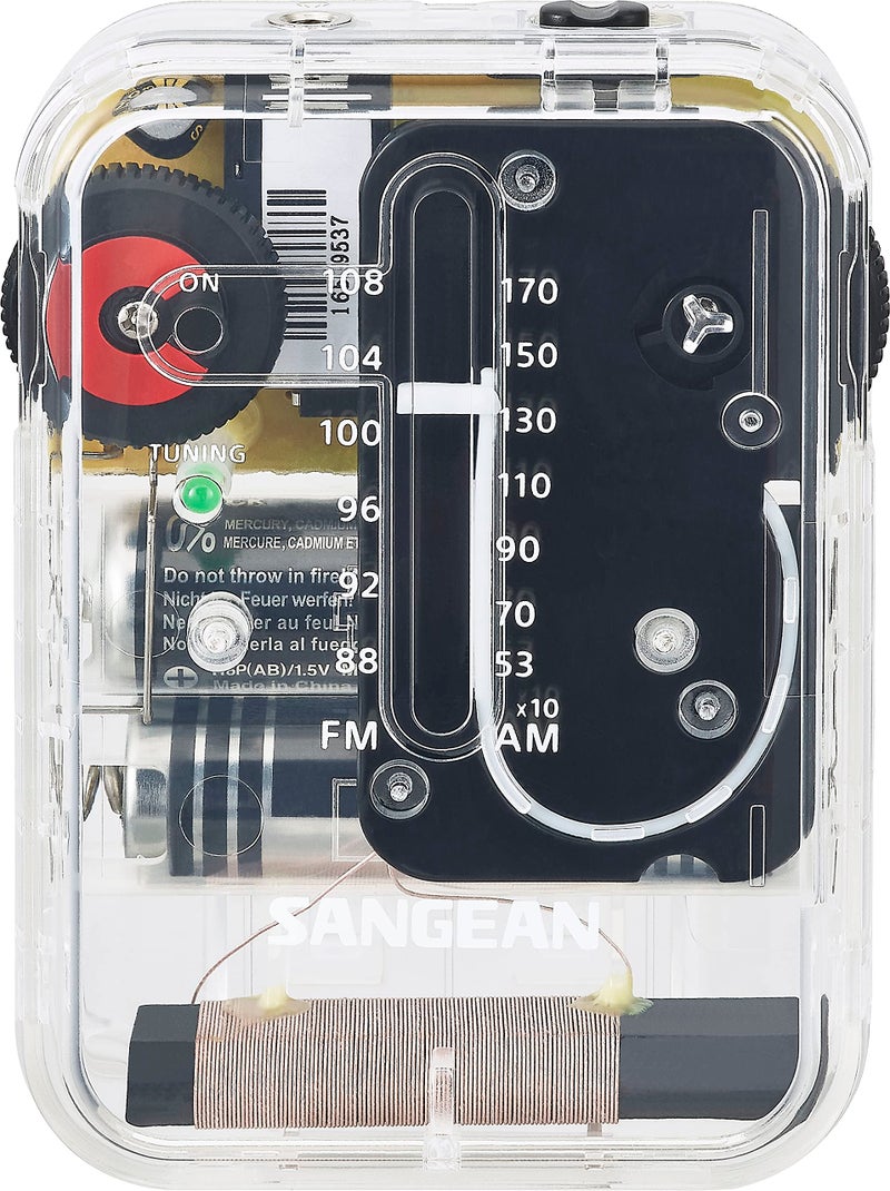 SANGEAN راديو جيب تناظري Sangean SR-32CL AM/FM (شفاف) - Image 5