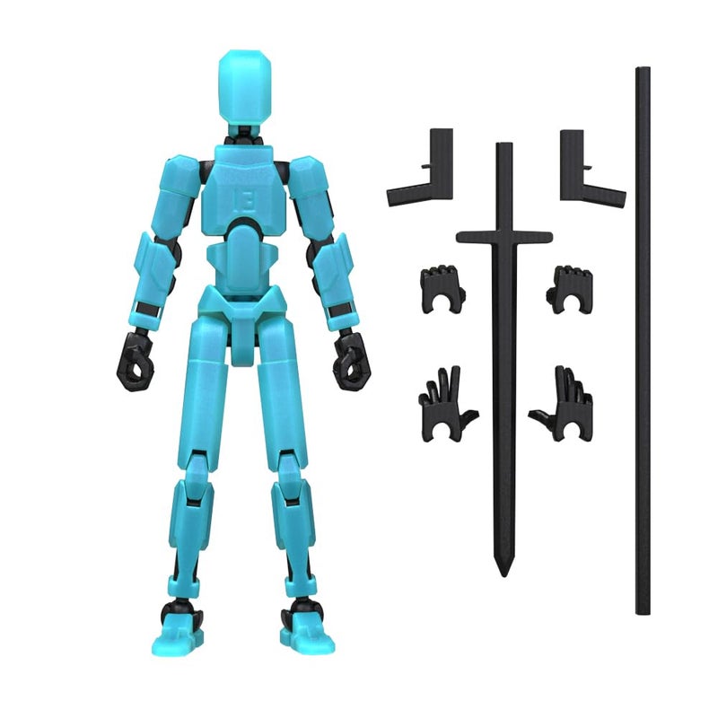 MerryXD Easter Basket Stuffers T13 13 Action Figure,Assembly Completed Dummy Nova Titan 13 Action Figure Lucky 3D Printed Multi-Jointed Movable, Toy Grow in The Dark Blue - Image 2