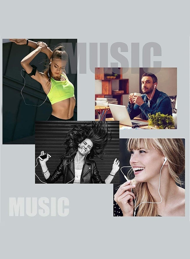 Univer Tang Earbuds/Phone Headphones Wired with Lightning Connector(Built-in Microphone & Volume Control) Phone Earphones Compatible 14/13/12/SE/11/XR/XS/X/8/7-All White - Image 2