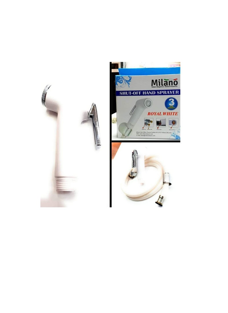 milano Milano Shattaf Shut-off Hand Sprayer Royal White Made in China  - Image 1