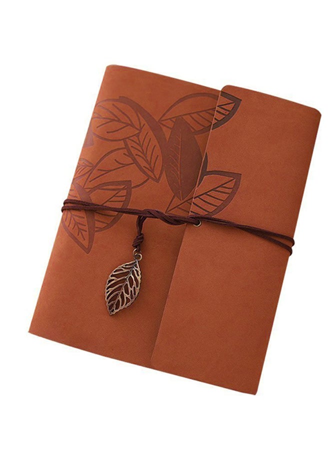 Ozone 60 s Leather Hand Scrapbook DIY Photo Album Book For FujiFilm Instax Mini Brown - Image 1